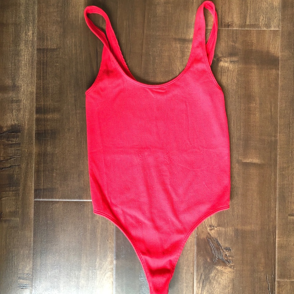 Red Seamless Bodysuit.